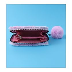 Pine Kids Fur Wallet With Small Star Patch - Multi Colour