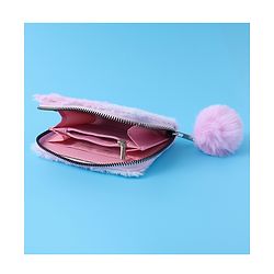 Pine Kids Fur Wallet With Small Star Patch - Multi Colour