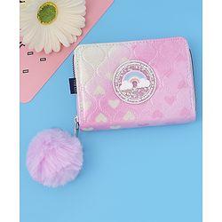 Pine Kids Wallets With Rainbow Patch - Pink