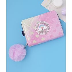 Pine Kids Wallets With Rainbow Patch - Pink