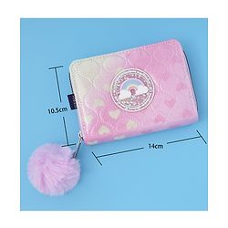 Pine Kids Wallets With Rainbow Patch - Pink