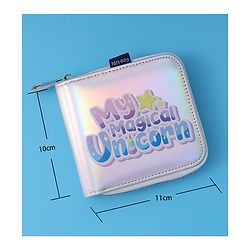 Pine Kids Wallets with Text Print - Silver
