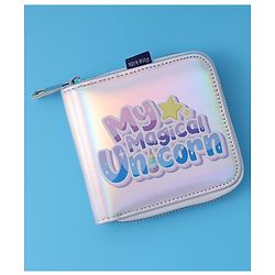 Pine Kids Wallets with Text Print - Silver