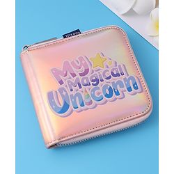 Pine Kids Wallets with Text Print - Silver