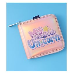 Pine Kids Wallets with Text Print - Silver