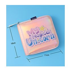 Pine Kids Wallets with Text Print - Silver