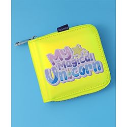 Pine Kids Wallets with Text Print - Yellow