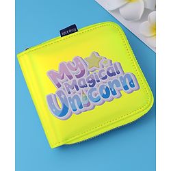 Pine Kids Wallets with Text Print - Yellow