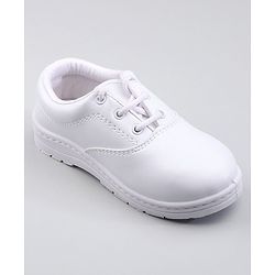 Pine Kids Lace Ups School Shoes - White