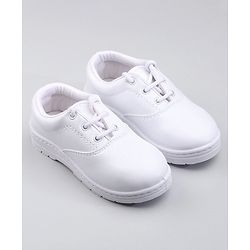 Pine Kids Lace Ups School Shoes - White