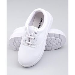 Pine Kids Lace Ups School Shoes - White