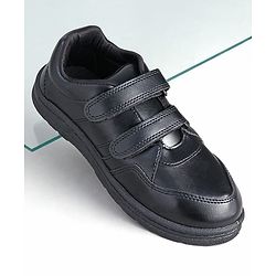 Pine Kids School Shoes with Velcro Closure - Black