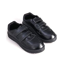 Pine Kids School Shoes with Velcro Closure - Black