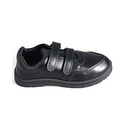 Pine Kids School Shoes with Velcro Closure - Black