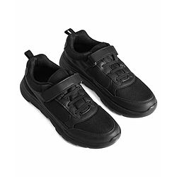 Pine Kids School Shoes with Velcro Closure -  Black