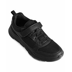 Pine Kids School Shoes with Velcro Closure -  Black