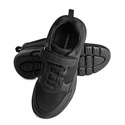 Pine Kids School Shoes with Velcro Closure -  Black