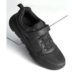 Pine Kids School Shoes with Velcro Closure -  Black
