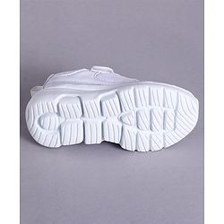 Pine Kids School Shoes with Velcro Closure -  White