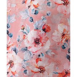 Pine Kids Half Sleeves Top with Inner Slip Floral Print - Pink