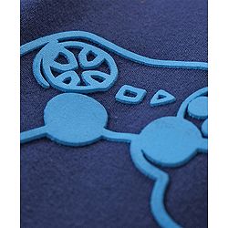 Pine Kids Knitted Full Length Lounge Pant With Gaming Remote Print - Blue Depth