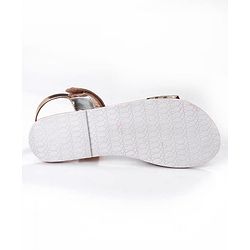 Pine Kids Velcro Closure Sandals with Glitter Embellished - Silver