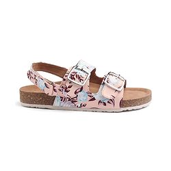 Pine Kids Casual Wear Sandals with Velcro Belt Closure Floral Print - Beige
