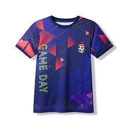 Pine Active Half Sleeves T-Shirt & Shorts Set Gameday Print - Navy