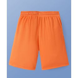 Pine Active Knit Sleeveless Athleisure T-Shirt & Shorts Set Text & Number Print - White & Orange