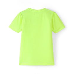Pine Active Knit Half Sleeves Solid T-Shirt & Shorts Set - Neon Green & Black