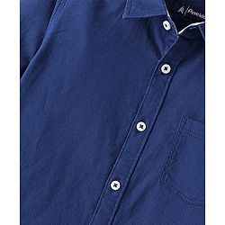 Pine Kids  Cotton Woven Full Sleeves Shirt Solid Colour- Navy Blue