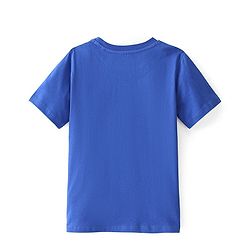 Pine Kids Cotton Half Sleeves T-Shirt Surfing Print - Dazzling Blue