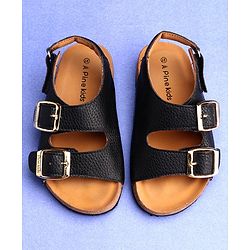Pine Kids Open Toe Sandals - Black