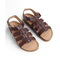 Pine Kids Velcro Closure Sandals - Brown