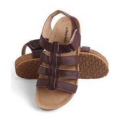 Pine Kids Velcro Closure Sandals - Brown