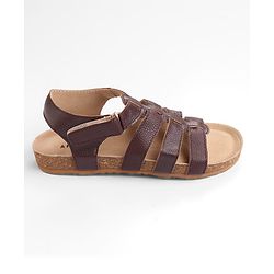 Pine Kids Velcro Closure Sandals - Brown