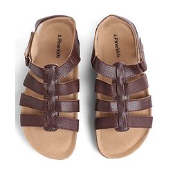 Pine Kids Velcro Closure Sandals - Brown