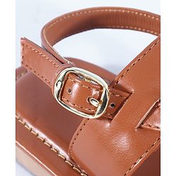 Pine Kids Ethnic Wear Sandals with Buckle Closure -  Brown