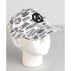 Pine Kids Marvel Cotton Avengers Baseball Cap White - Diameter 16.5 cm