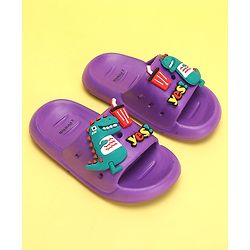 Pine Kids Slip On Style Clogs with Dino Jibbitz - Lavender
