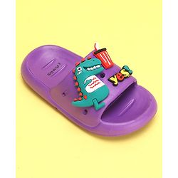 Pine Kids Slip On Style Clogs with Dino Jibbitz - Lavender