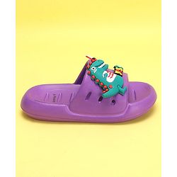 Pine Kids Slip On Style Clogs with Dino Jibbitz - Lavender