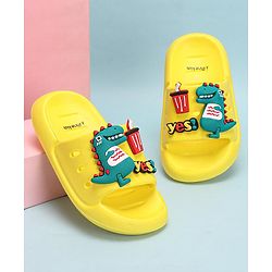 Pine Kids Slip On Style Clogs with Dino Jibbitz - Yellow
