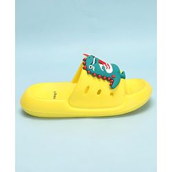 Pine Kids Slip On Style Clogs with Dino Jibbitz - Yellow