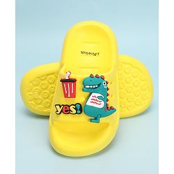 Pine Kids Slip On Style Clogs with Dino Jibbitz - Yellow
