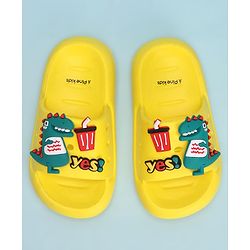 Pine Kids Slip On Style Clogs with Dino Jibbitz - Yellow