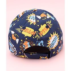 Pine Kids  Cotton Baseball Cap Digital Print Blue - Diameter 16.5 cm