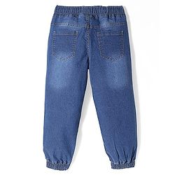 Pine Kids Cotton Rich Stretchable full length denim Joggers - Blue
