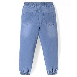 Pine Kids Cotton Blend Woven Full Length Solid Color Denim Jeans - Light Blue