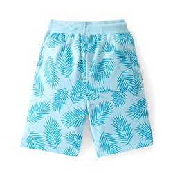 Pine Kids Cotton Above Knee Length Shorts - Spa Retreat Blue